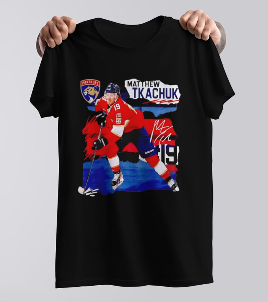 Matthew Tkachuk 19 Florida Panthers NHL Hockey Player Image T-Shirt