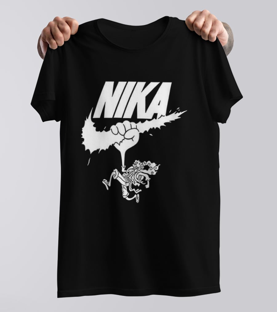 Nika Sun God One Piece Fist Logo Anime T-Shirt