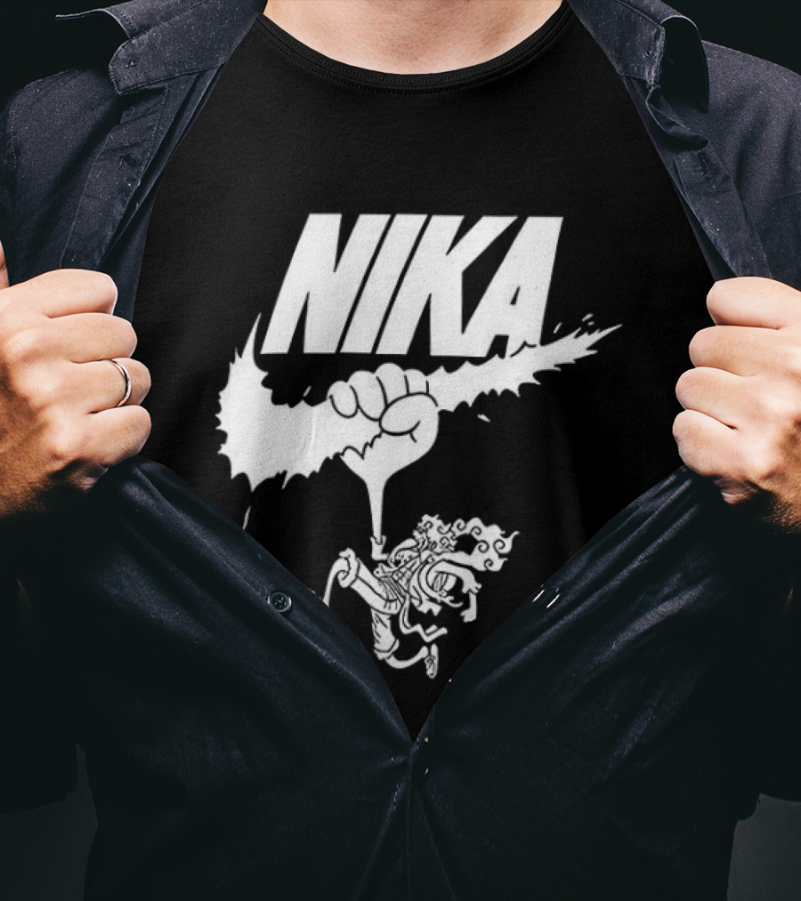 Nika Sun God One Piece Fist Logo Anime T-Shirt