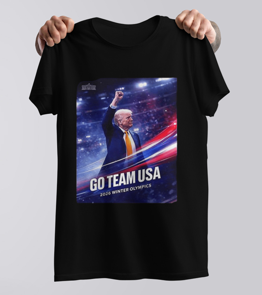 Go Team USA 2026 Winter Olympics Trump Cheer American Pride T-Shirt