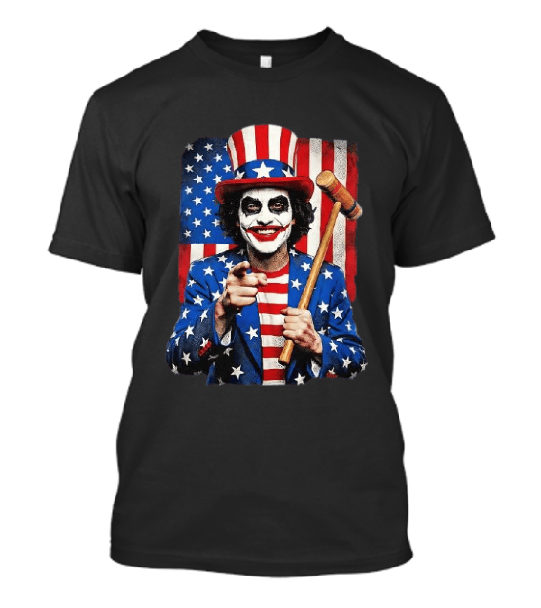 Uncle Jimmy USA Flag Joker Parody Patriotic Costume T-Shirt