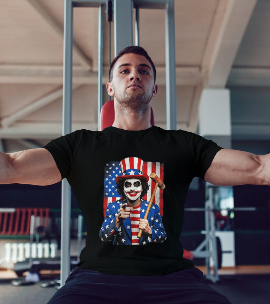Uncle Jimmy USA Flag Joker Parody Patriotic Costume T-Shirt
