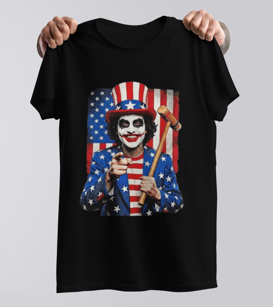 Uncle Jimmy USA Flag Joker Parody Patriotic Costume T-Shirt