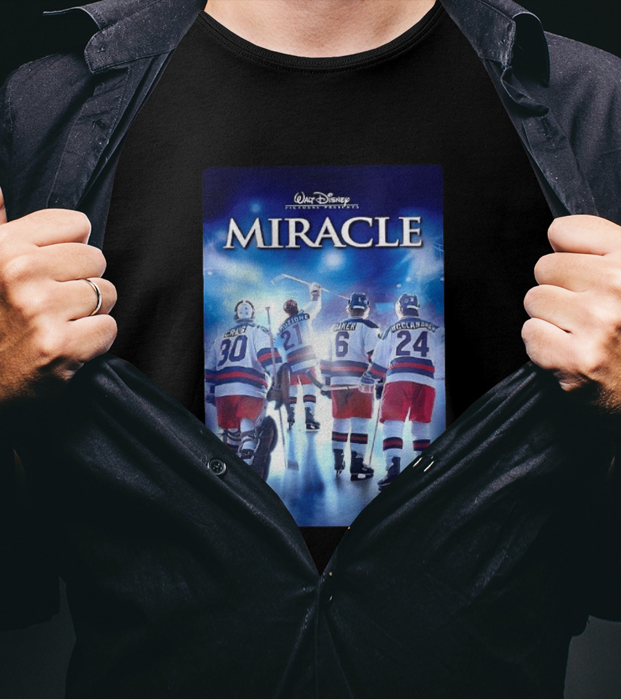 Walt Disney Pictures Presents Miracle NHL Craig Eruzione Baker McClanahan T-Shirt