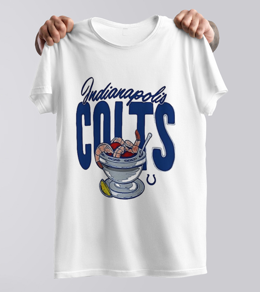 Indianapolis Colts Shrimp Cocktail Bowl Football Team T-Shirt
