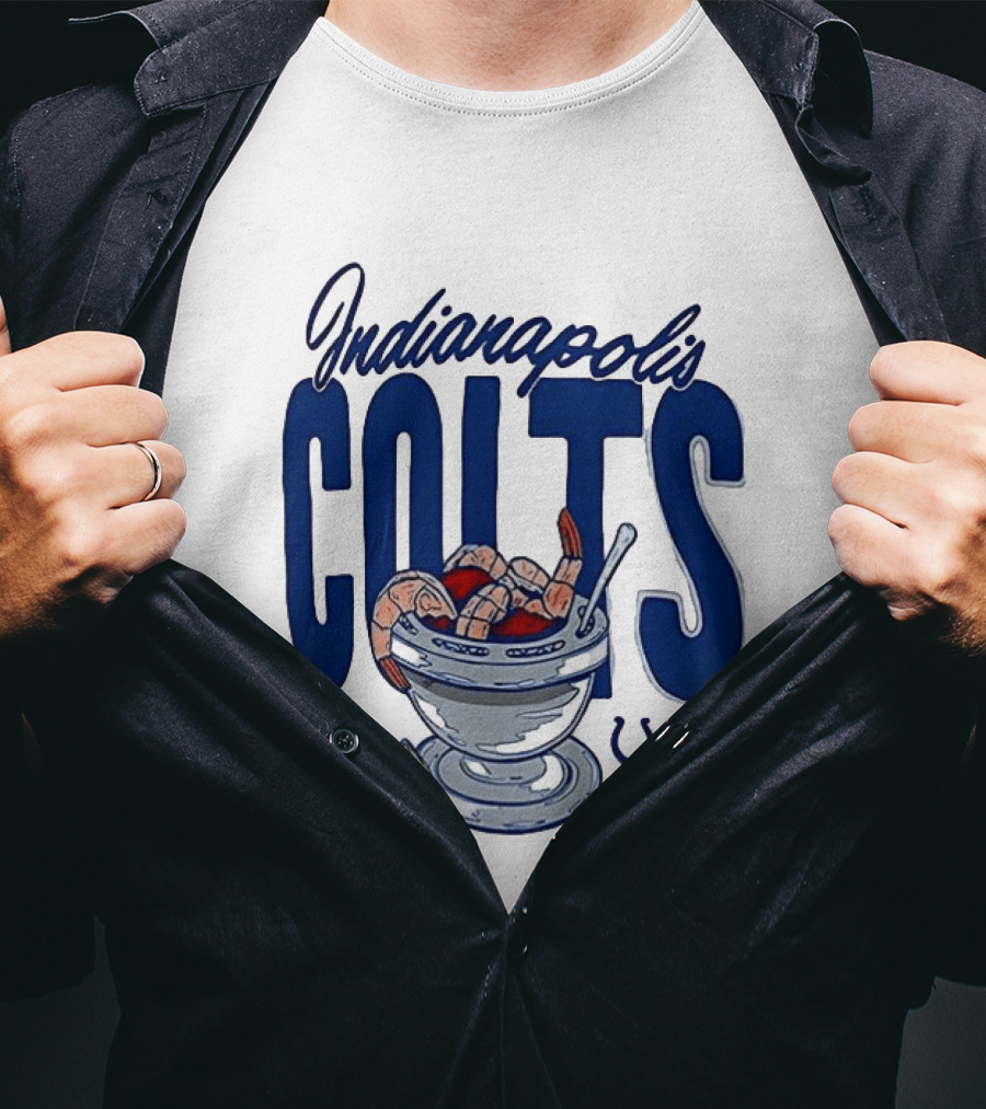 Indianapolis Colts Shrimp Cocktail Bowl Football Team T-Shirt