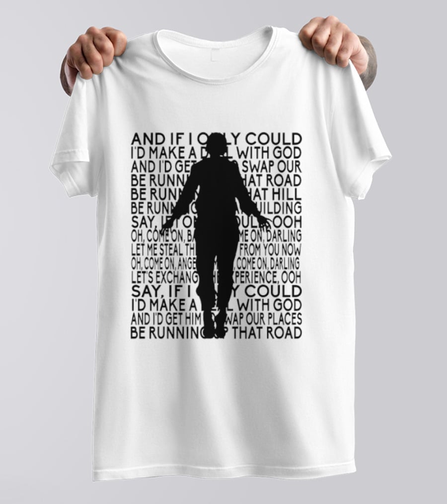 Running Up That Hill Max Mayfield Silhouette Lyrics T-Shirt
