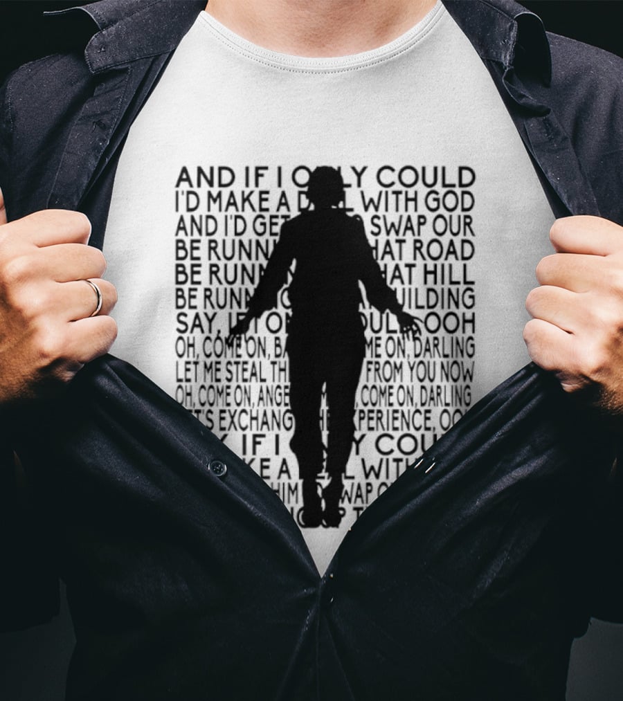 Running Up That Hill Max Mayfield Silhouette Lyrics T-Shirt