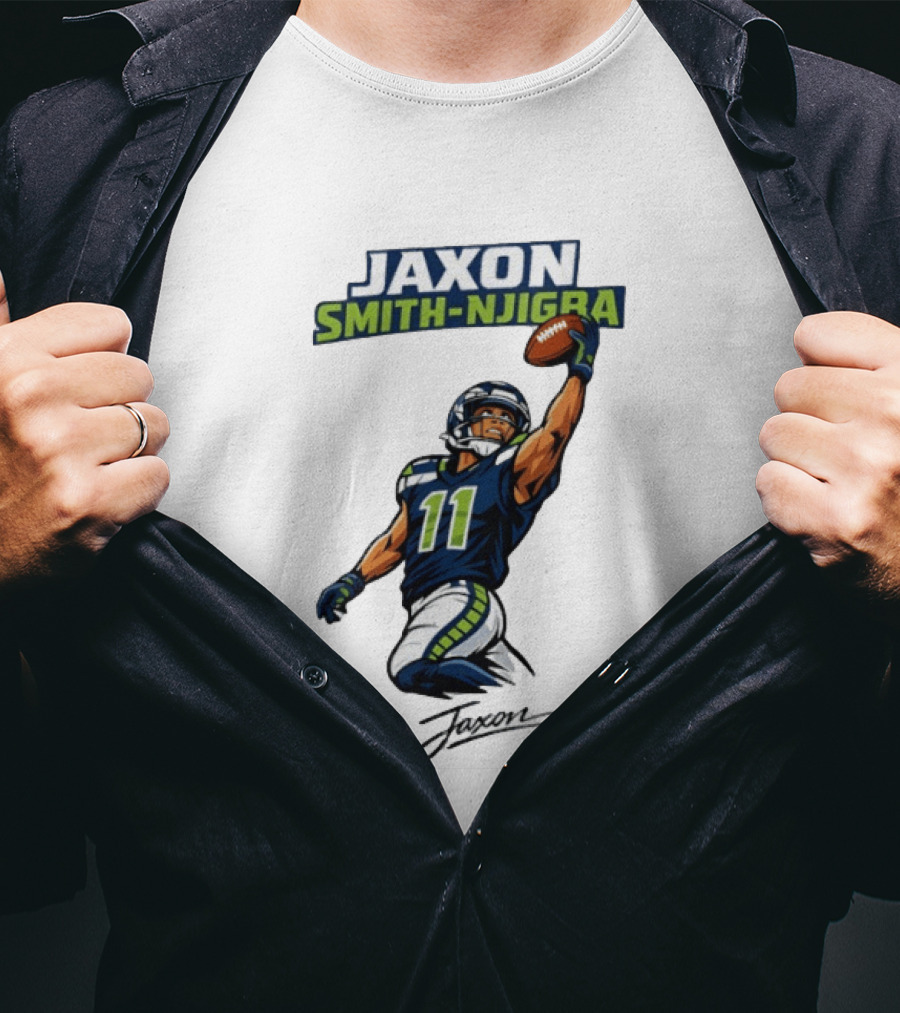 Jaxon Smith Njigba Seattle Football Catch Seahawks Number 11 T-Shirt