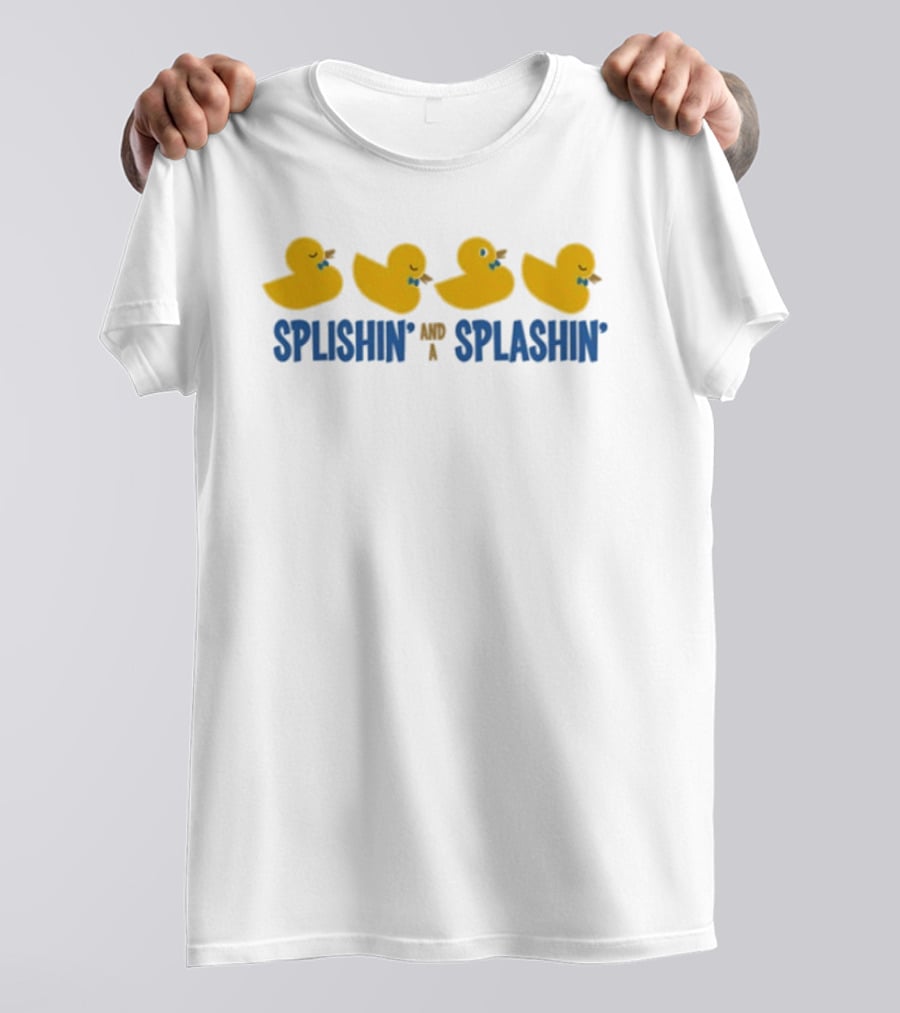Splishin' Splashin' Just In Time Rubber Duck Fun T-Shirt