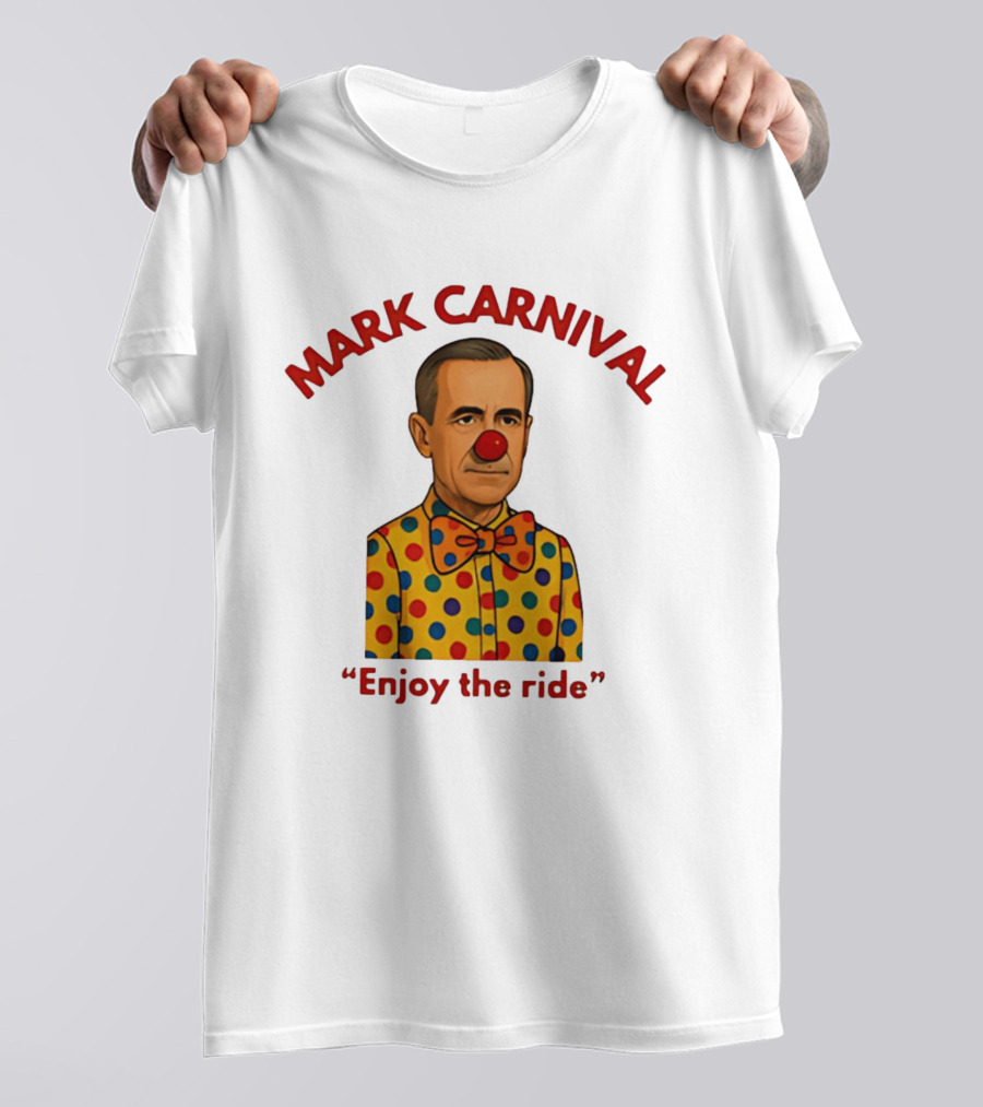 Mark Carnival Enjoy The Ride Clown Polka Dot Bow Tie T-Shirt