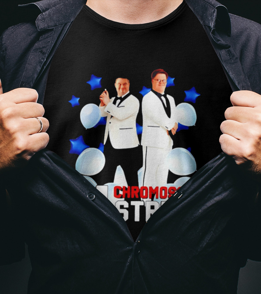 21 Chromosome Street Down Syndrome Stars Balloons White Suits T-Shirt