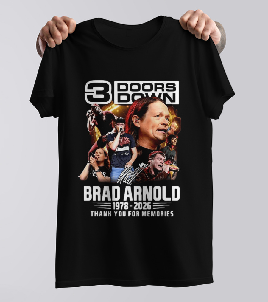 3 Doors Down Brad Arnold 1978 2026 Thank You For Memories T-Shirt