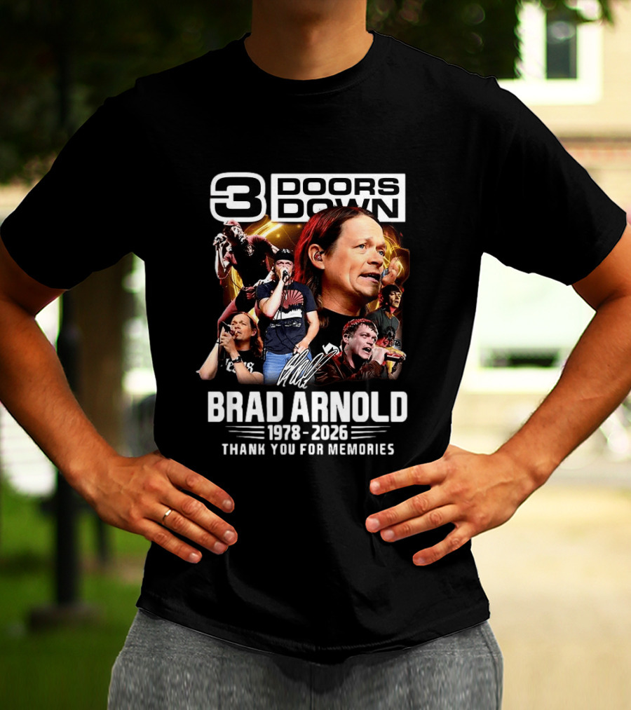 3 Doors Down Brad Arnold 1978 2026 Thank You For Memories T-Shirt