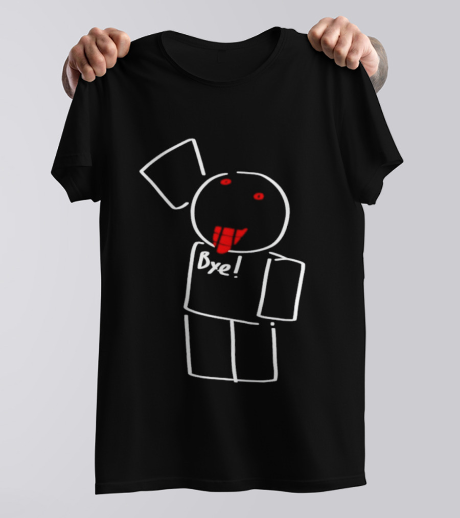Debunkoider's Bye Paint Red Mouth Stick Figure T-Shirt