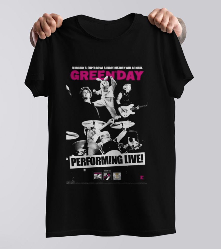 Green Day Performing Live At Levi's Stadium February 8 Super Bowl Sunday 2026 T-Shirt
