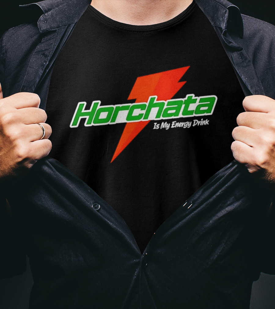 Horchata Is My Energy Drink Lightning Bolt T-Shirt