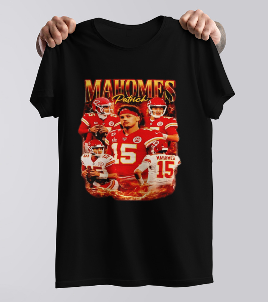 Patrick Mahomes Kansas City 90s KC Football Quarterback Chiefs NFL Champion T-Shirt