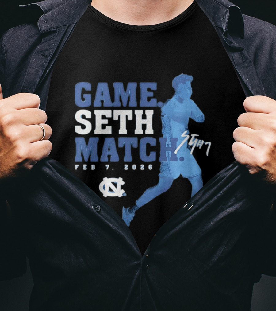 Game Seth Match Feb 7 2026 UNC Tar Heels T-Shirt