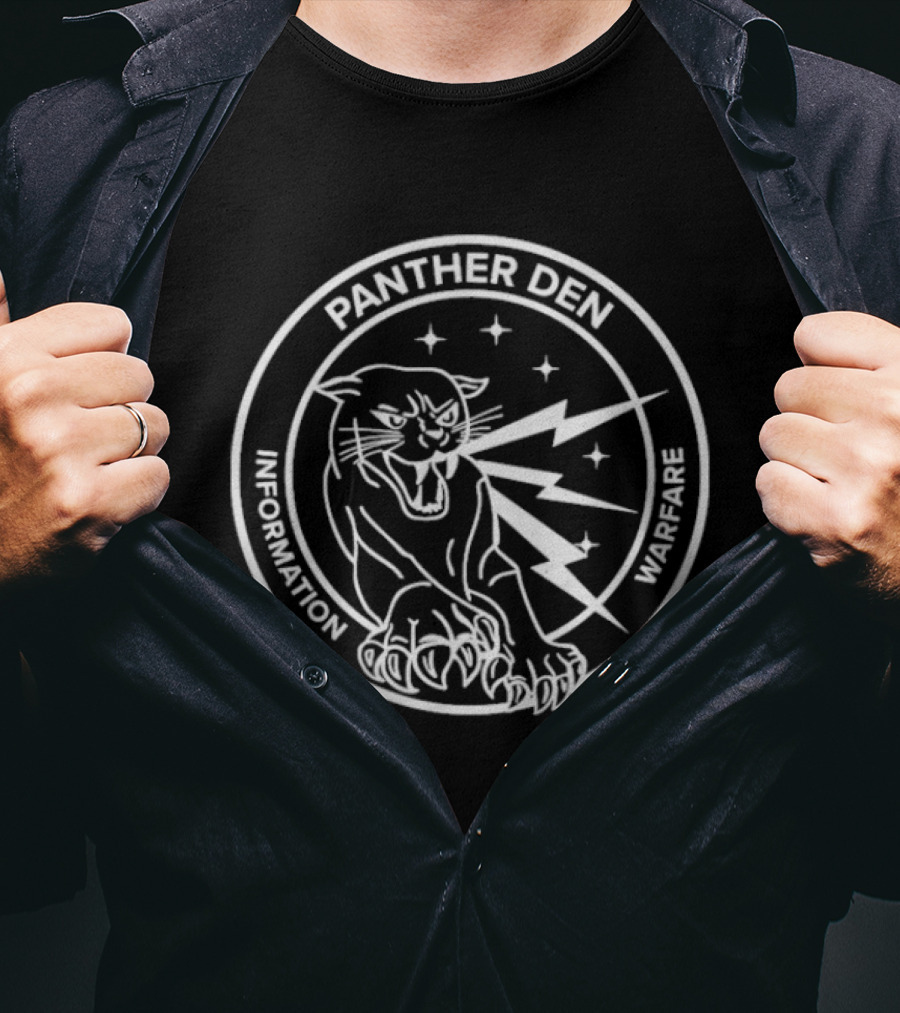 Panther Den Information Warfare Justin Taylor T-Shirt