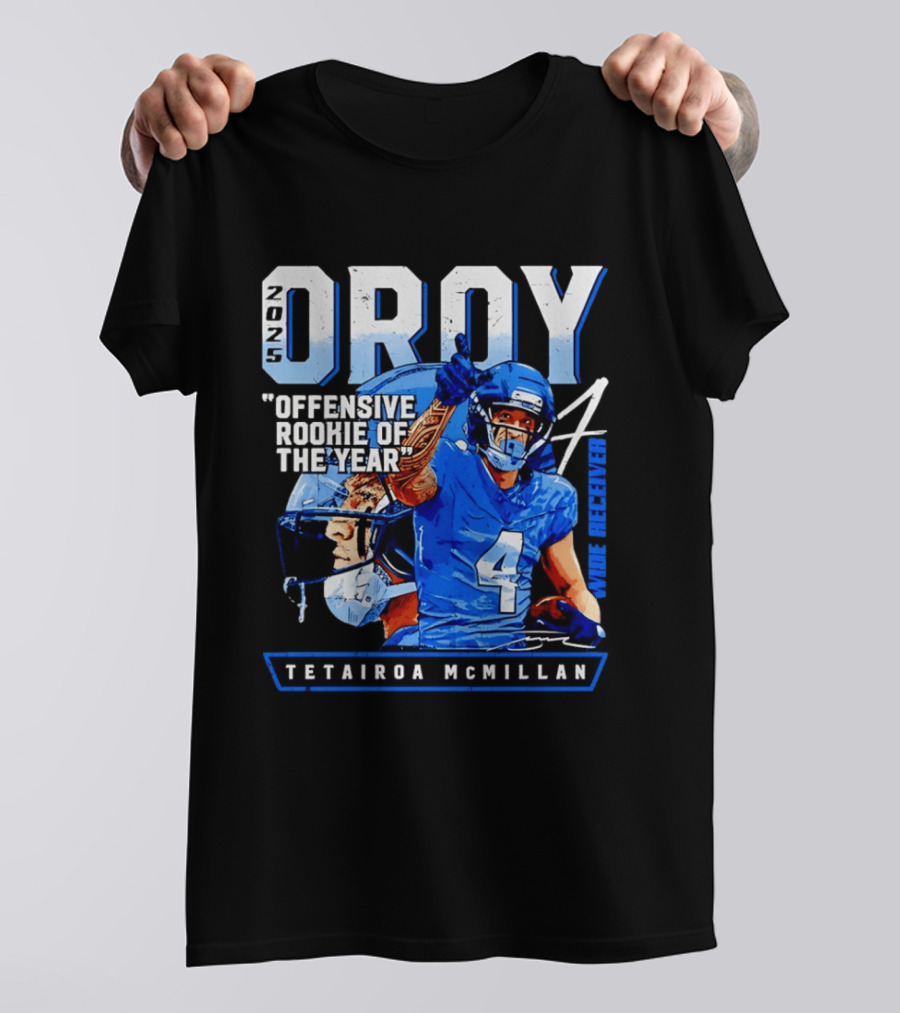 2025 OROY Offensive Rookie Of The Year Tetairoa McMillan Wide Receiver Carolina Panthers T-Shirt