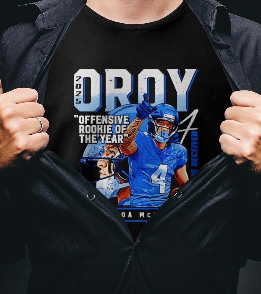 2025 OROY Offensive Rookie Of The Year Tetairoa McMillan Wide Receiver Carolina Panthers T-Shirt