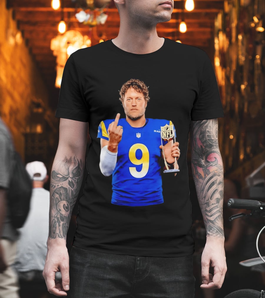 Matthew Stafford Los Angeles Rams 2025 MVP Gesture NFL Trophy T-Shirt
