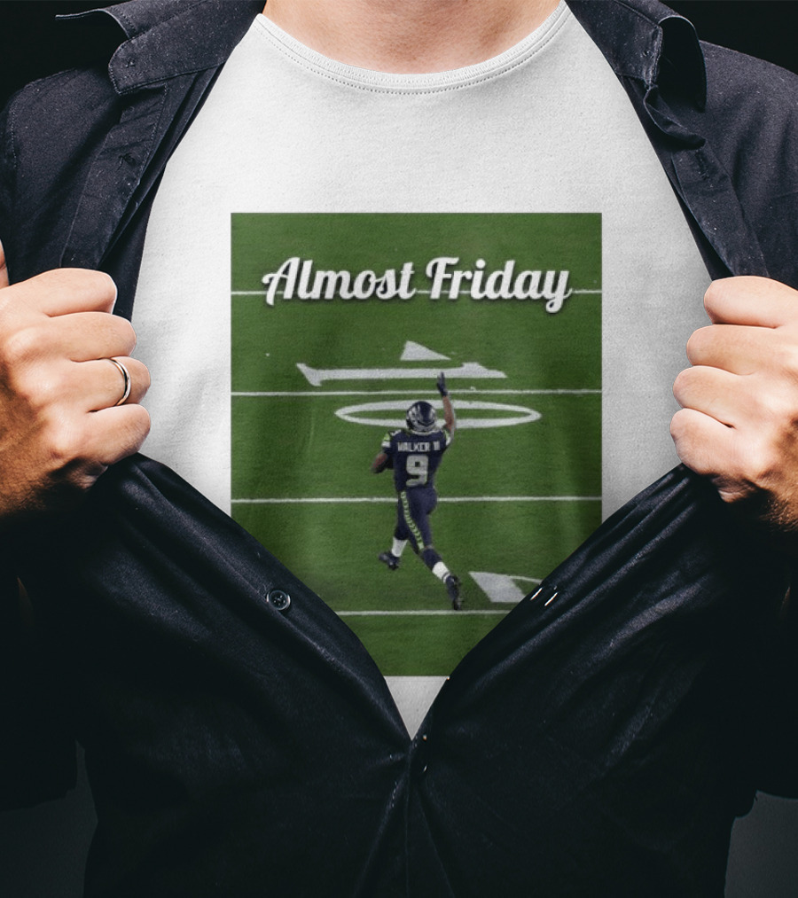 Almost Friday Kenneth Walker III Seahawks Football Celebration T-Shirt