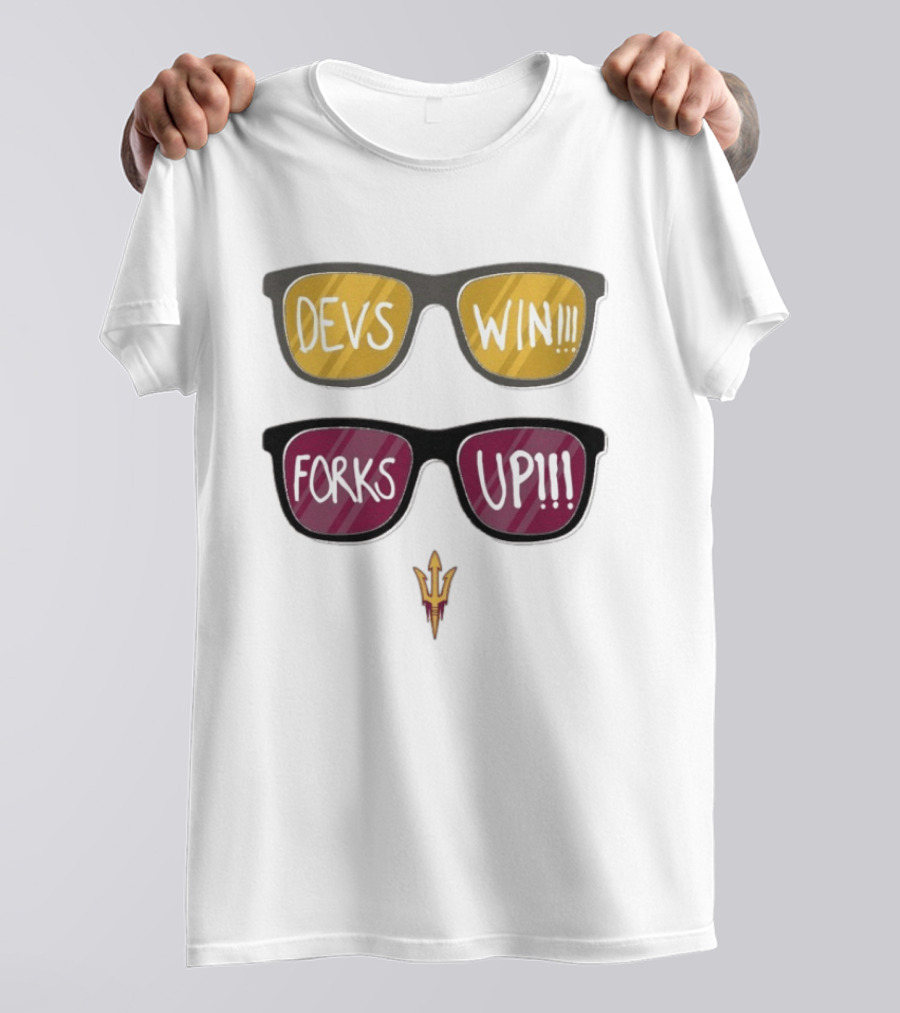 Arizona State Sun Devils Devs Win Forks Up Shades T-Shirt