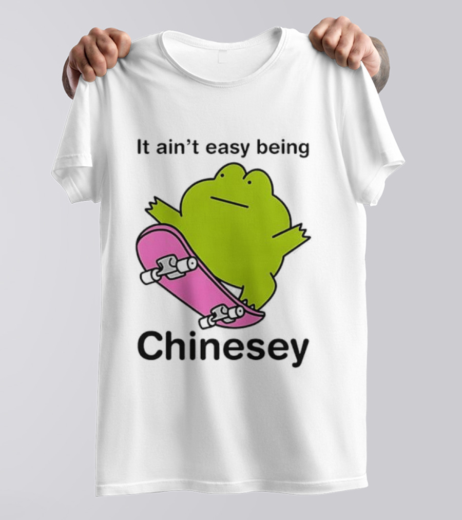 It Ain't Easy Being Chinesey Kawaii Frog On Skateboard T-Shirt