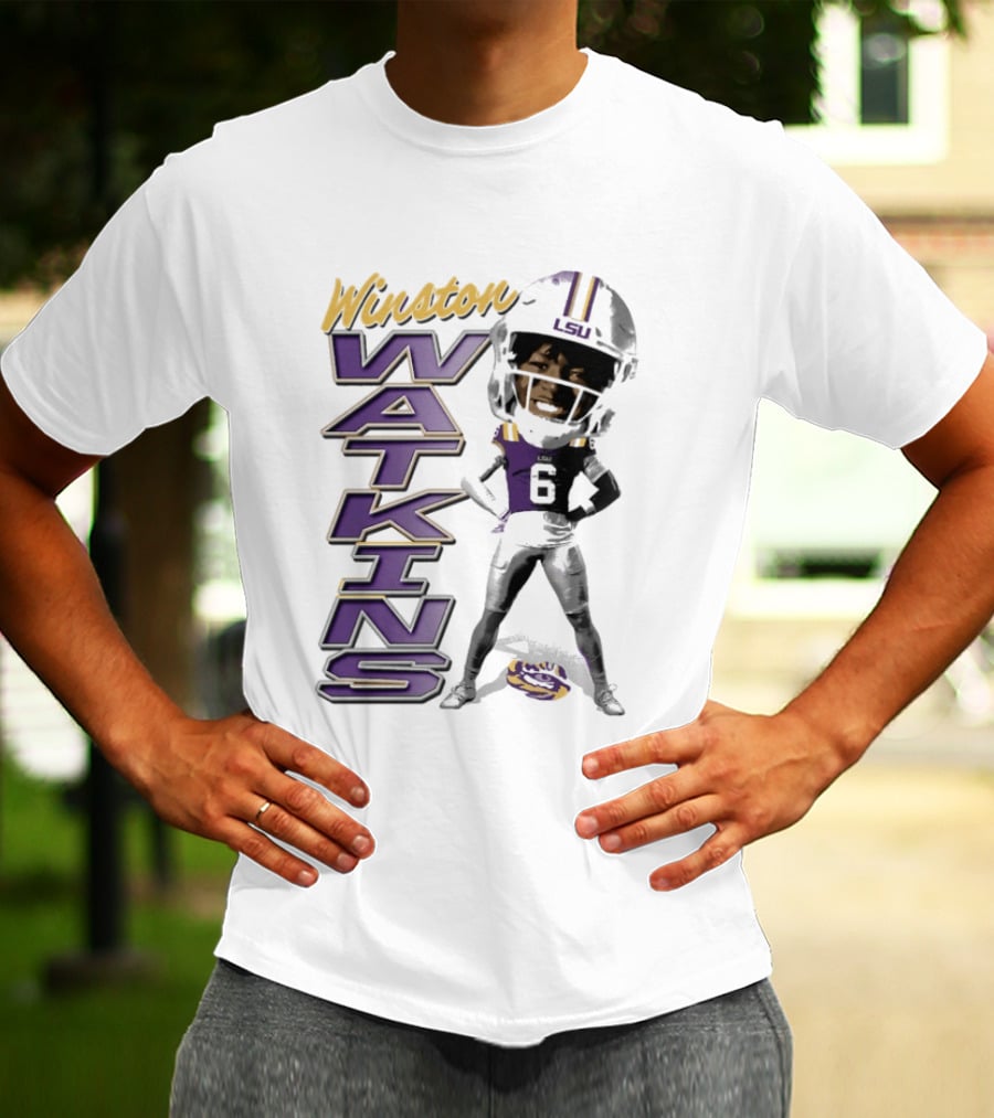 Winston Watkins LSU Tigers Football Caricature T-Shirt