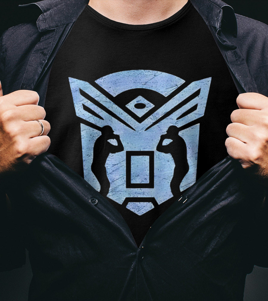 Autobats Baseball Transformers Logo Fusion T-Shirt