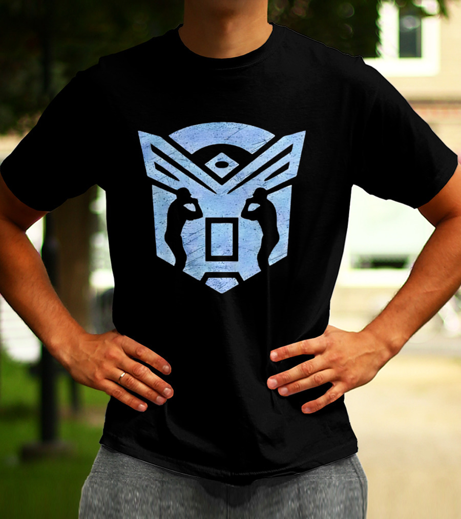 Autobats Baseball Transformers Logo Fusion T-Shirt
