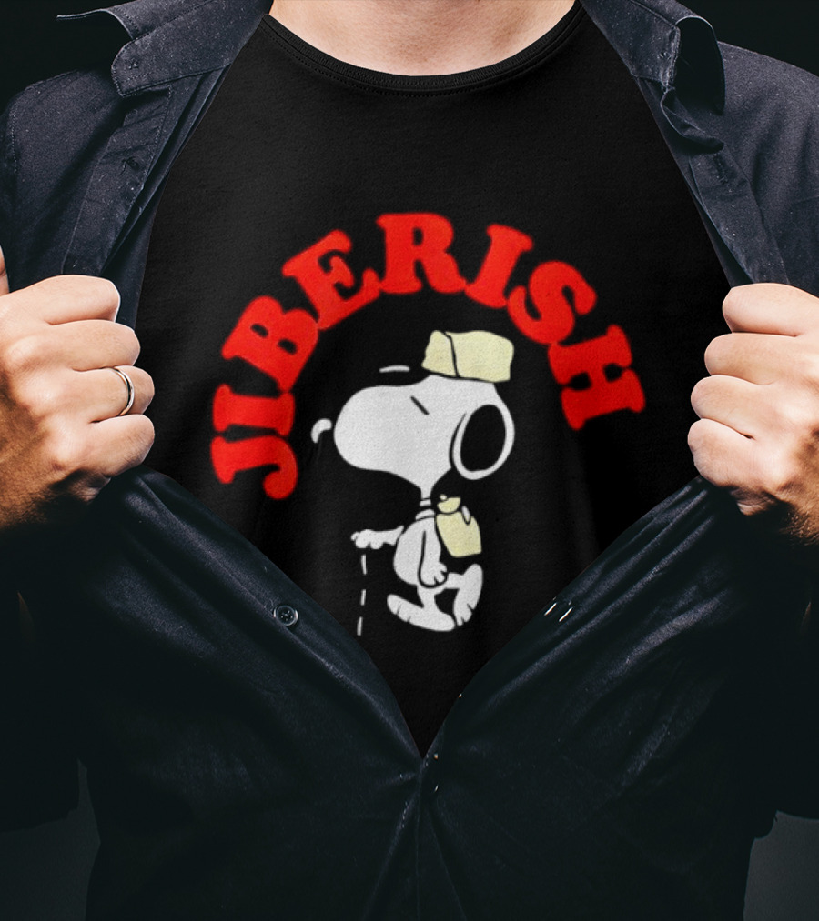 Jiberish Take A Hike Supima Snoopy Outdoors Adventure T-Shirt