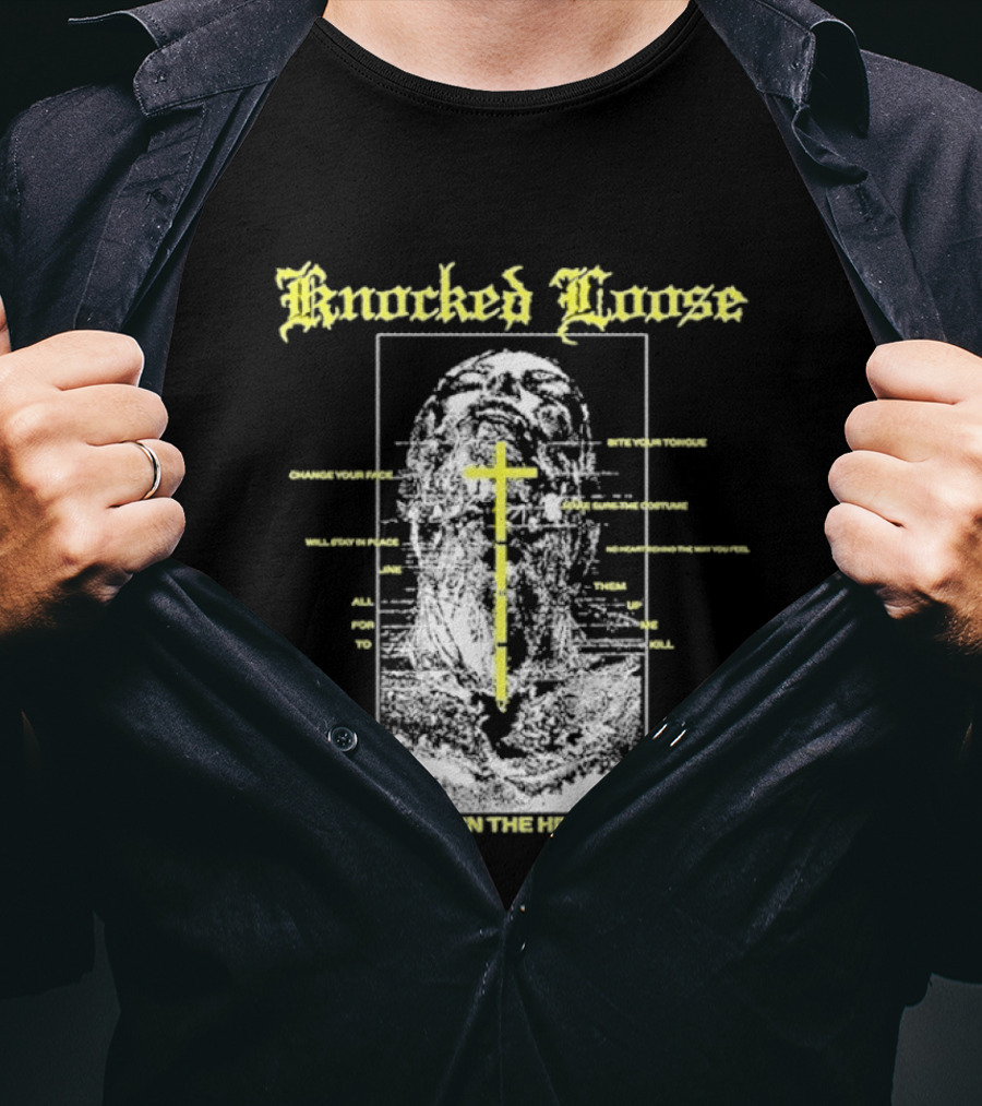 Knocked Loose Suffer In The Hive Mind Cross With Statue T-Shirt