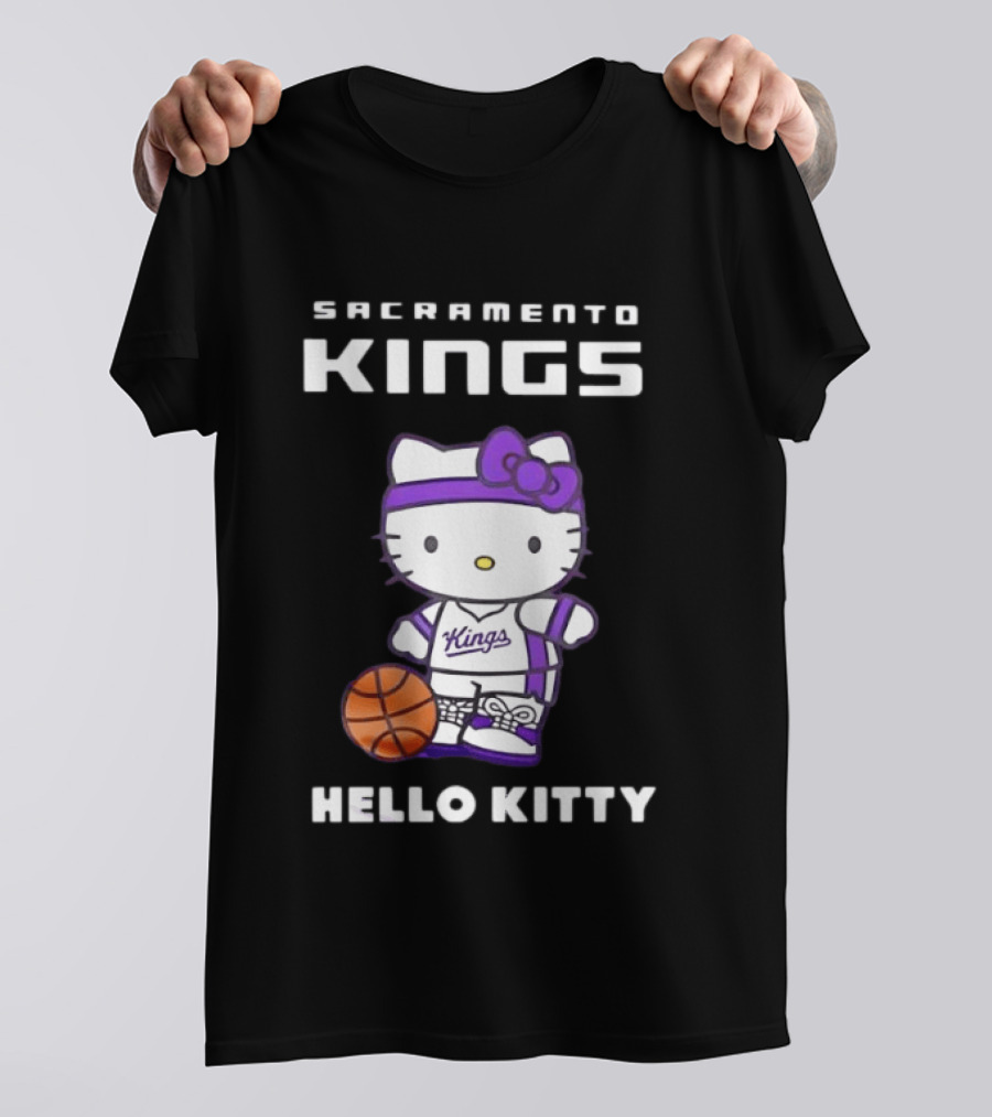 Sacramento Kings Hello Kitty Basketball 2026 Collaboration T-Shirt