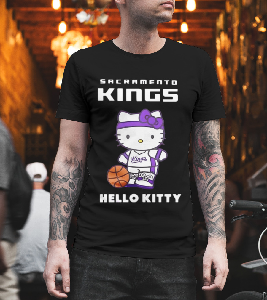 Sacramento Kings Hello Kitty Basketball 2026 Collaboration T-Shirt