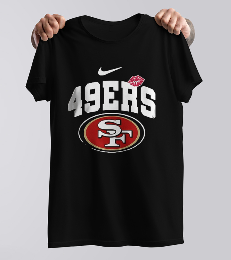 Nike San Francisco 49ers 49ers SF Lip Print Kiss Mark T-Shirt