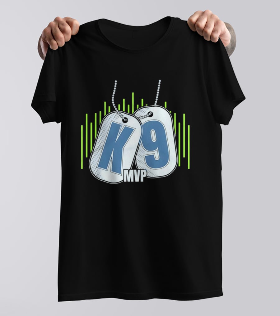 Seattle Seahawks K9 MVP Navy Dog Tags T-Shirt