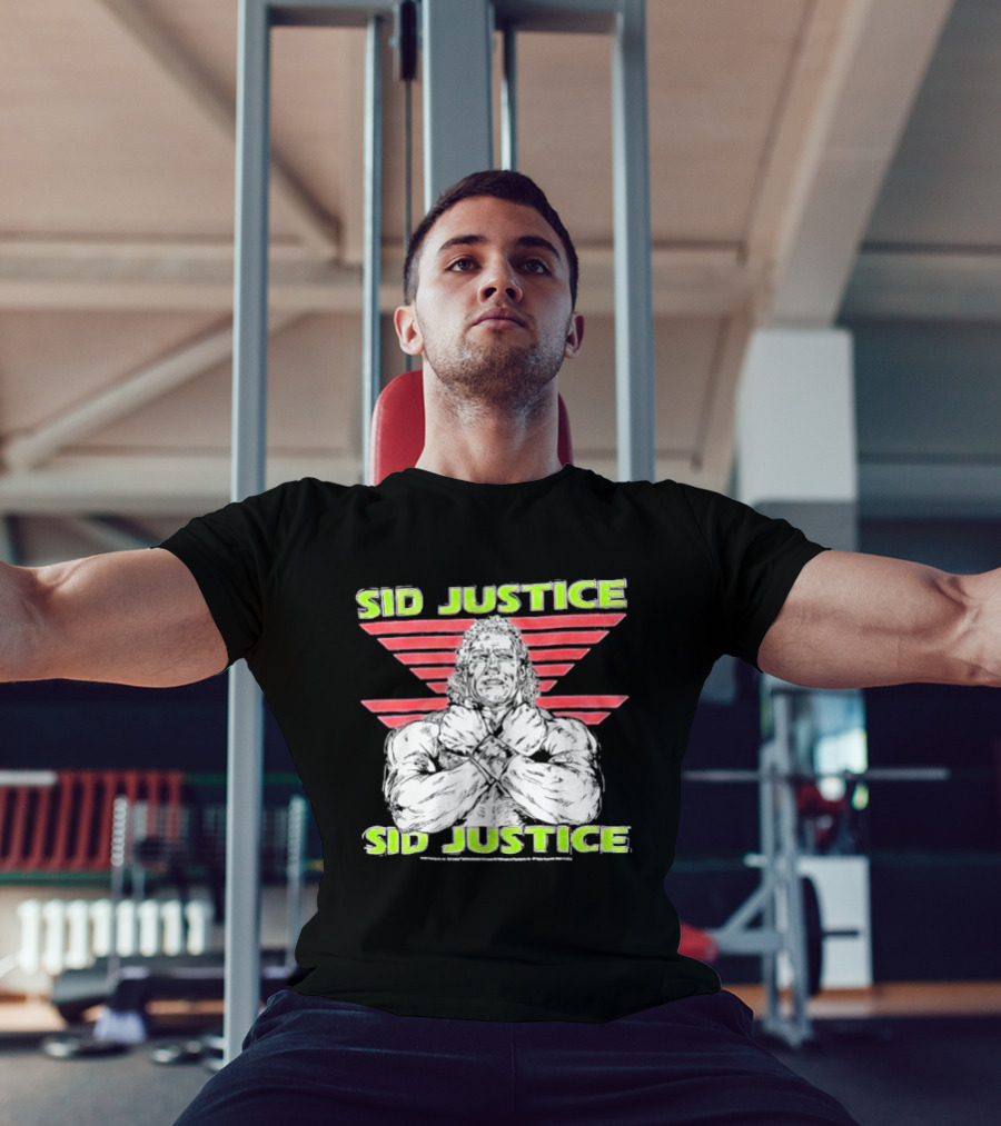 Sid Justice Wrestling Icon Retro Red T-Shirt