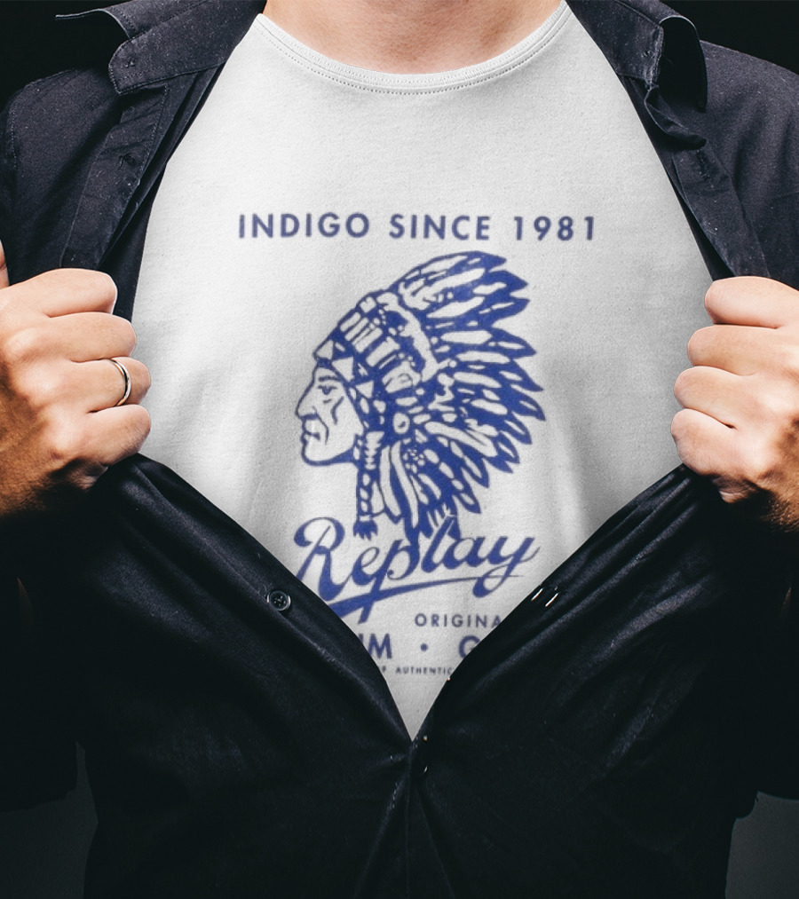 Indigo Since 1981 Replay Original Denim Goods T-Shirt