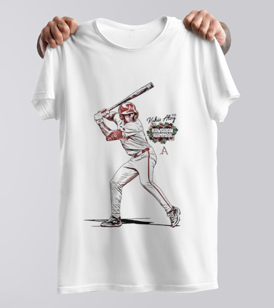 Kuhio Aloy Arkansas Baseball Hawaiian Hammer NCAA Sports T-Shirt