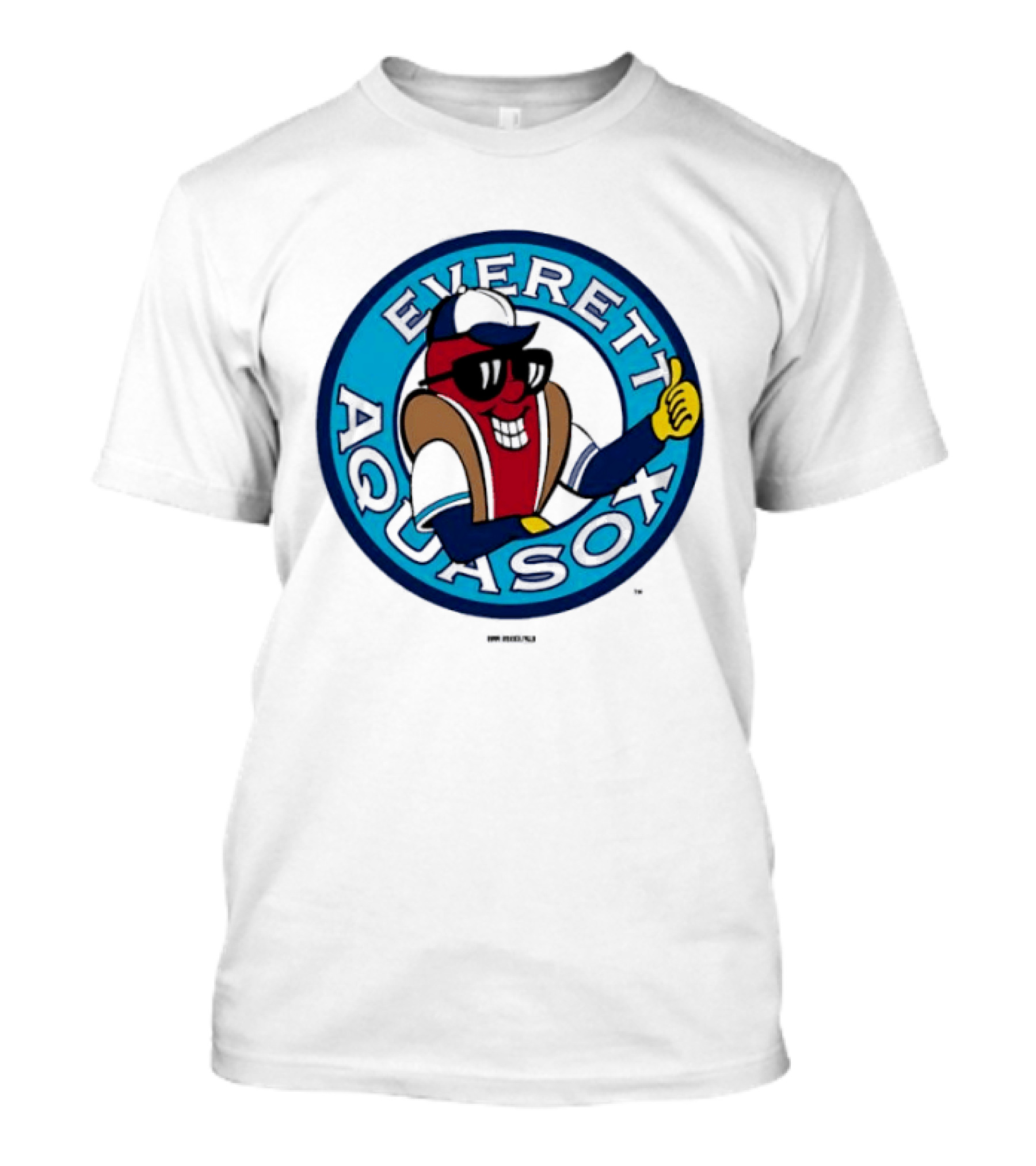 Everett AquaSox Frank Logo Baseball Team Mascot Thumbs Up T-Shirt