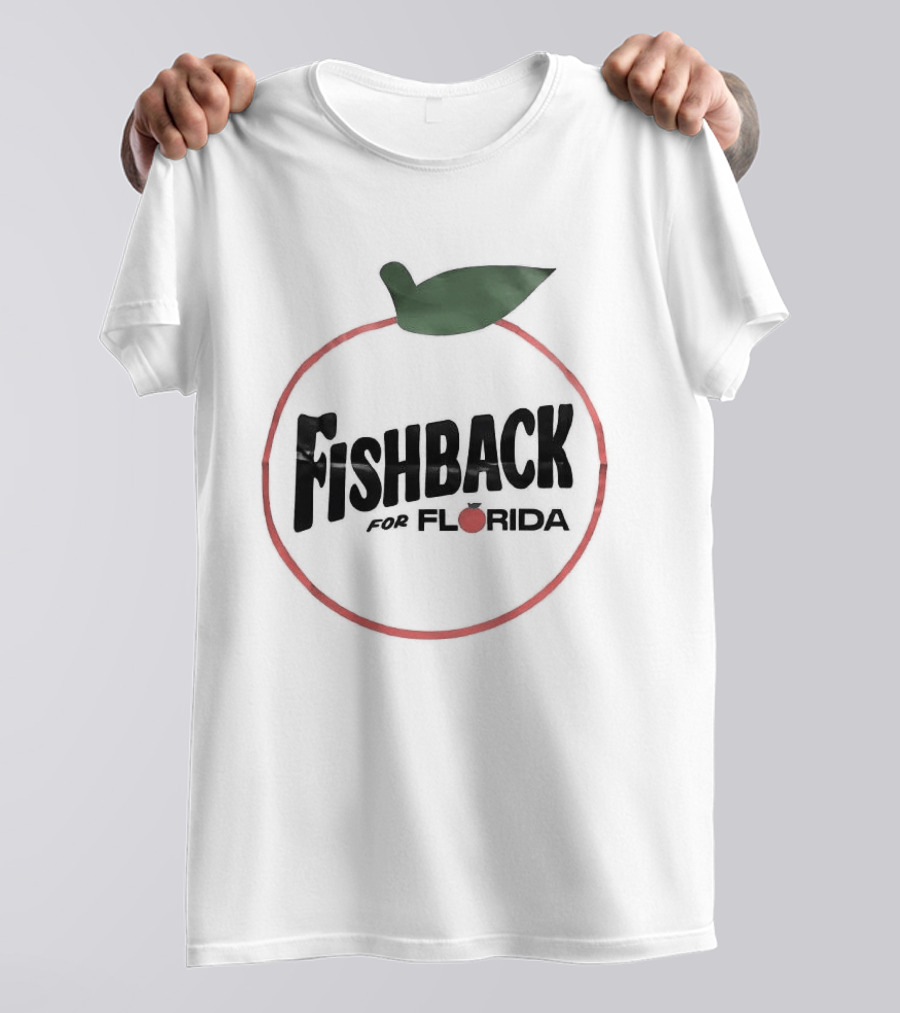 Fishback For Florida Tomato Outline With Leaf T-Shirt