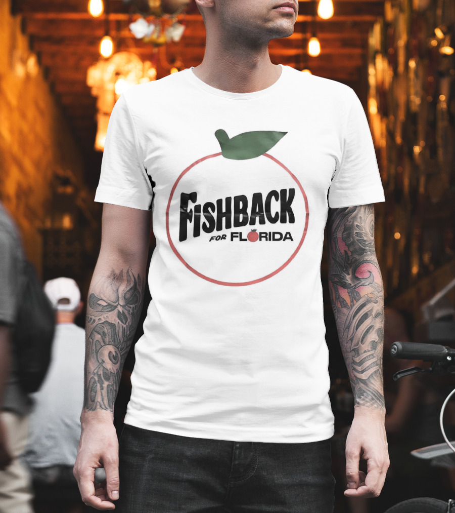Fishback For Florida Tomato Outline With Leaf T-Shirt