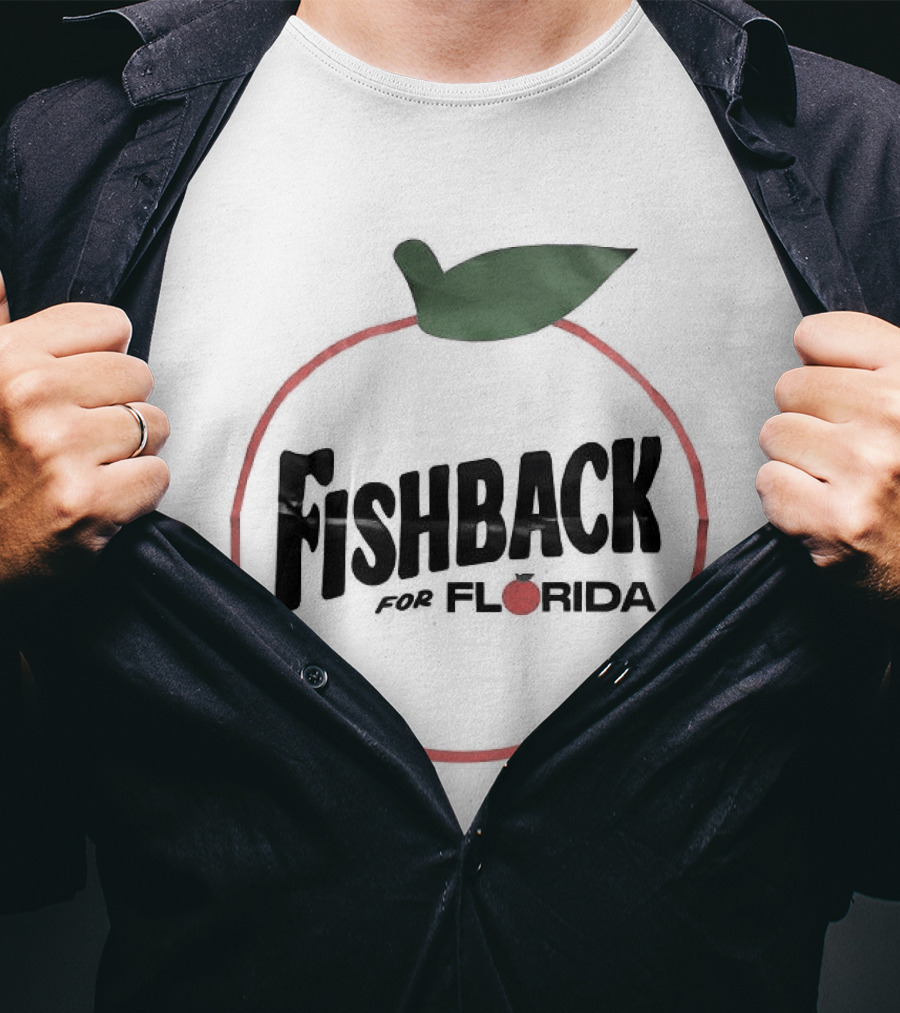 Fishback For Florida Tomato Outline With Leaf T-Shirt