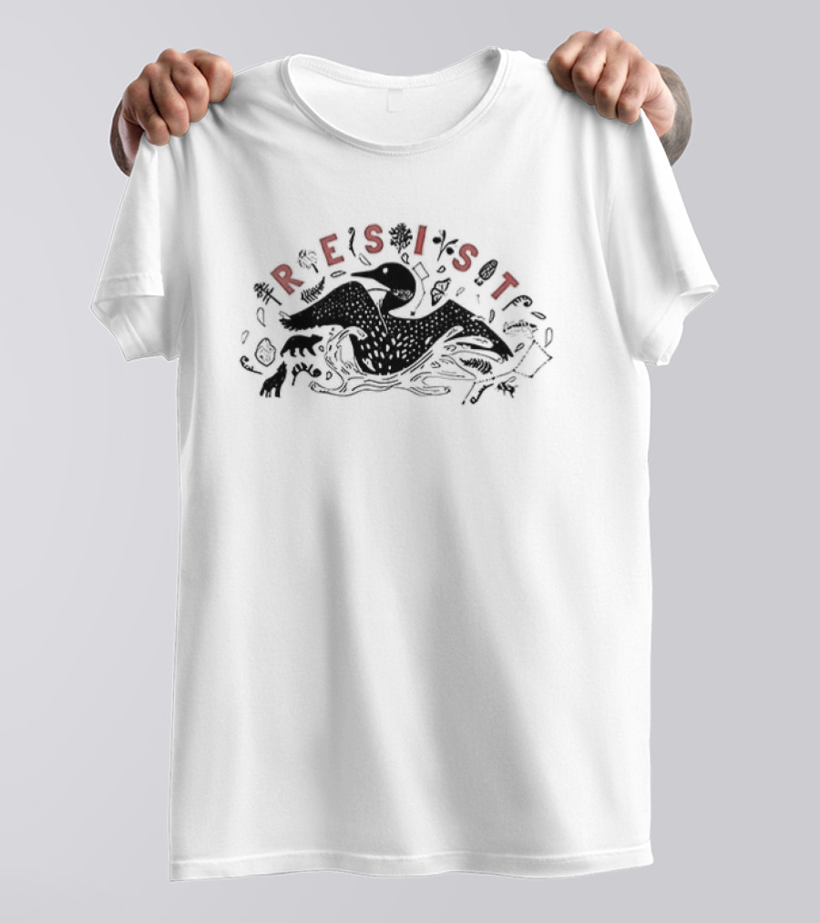 Minnesota Loon Resist Wildlife Conservation Advocate T-Shirt