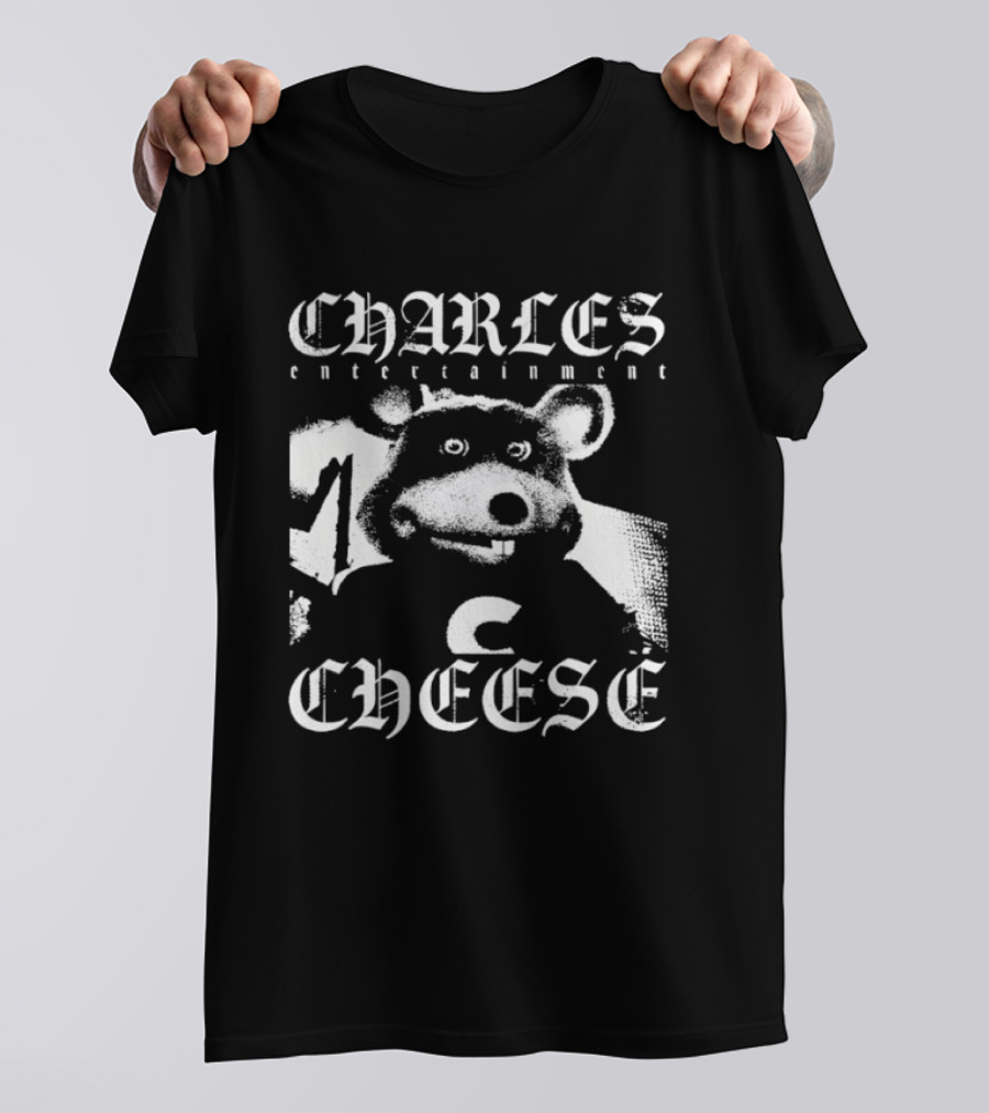 CHARLES ENTERTAINMENT CHEESE Vintage Gothic Rat T-Shirt