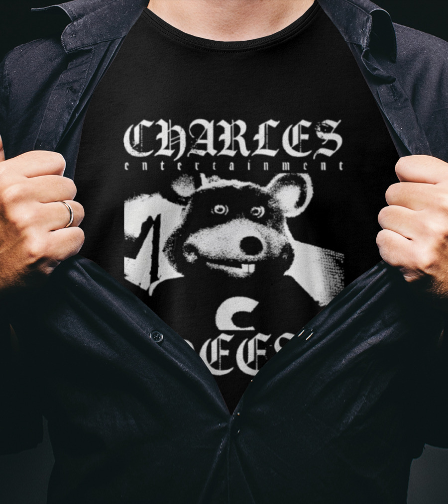 CHARLES ENTERTAINMENT CHEESE Vintage Gothic Rat T-Shirt