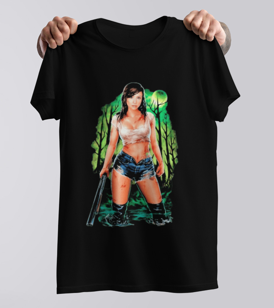 Danielle Harris Still Standing Fierce Survivalist Character In Forest Scene T-Shirt